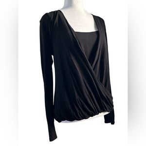 Old Navy Black Wrap Top